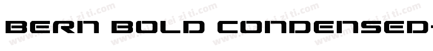 Bern Bold Condensed字体转换